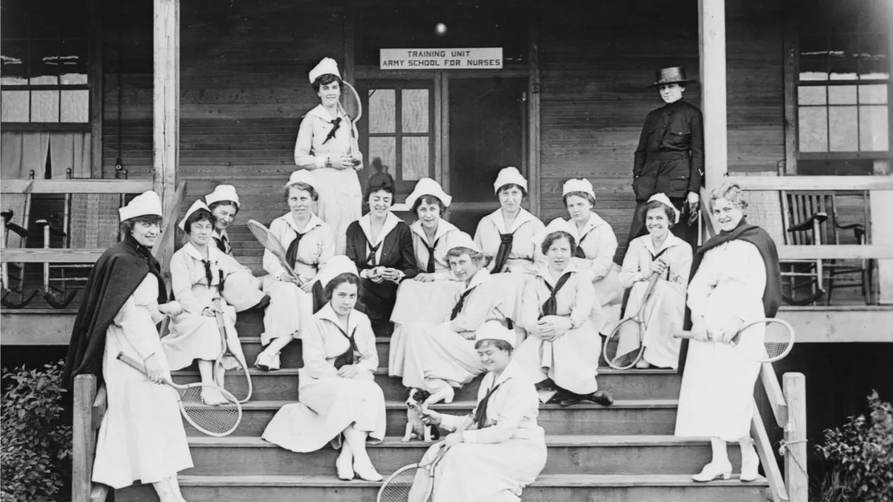 vintage picture of nurses back then